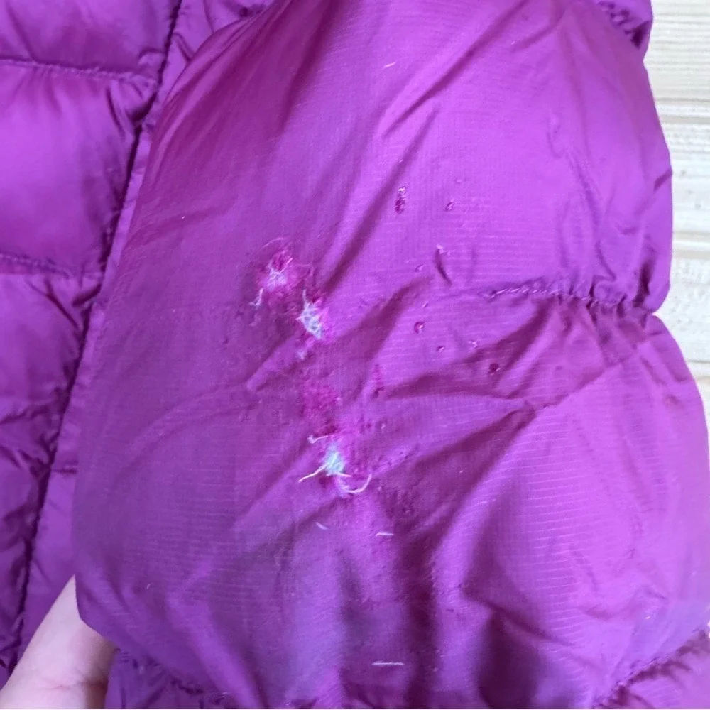L.L. Bean Coat Puffer Down Hood Purple Girls' Sz 8 Winter Kids Snow Sustainable